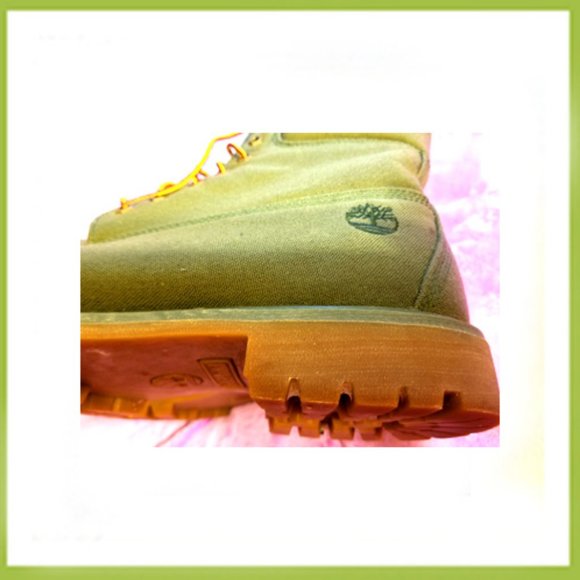 New Rare/Unique Men\'s Tactical Army-green Canvas Timberland Boots main image 4